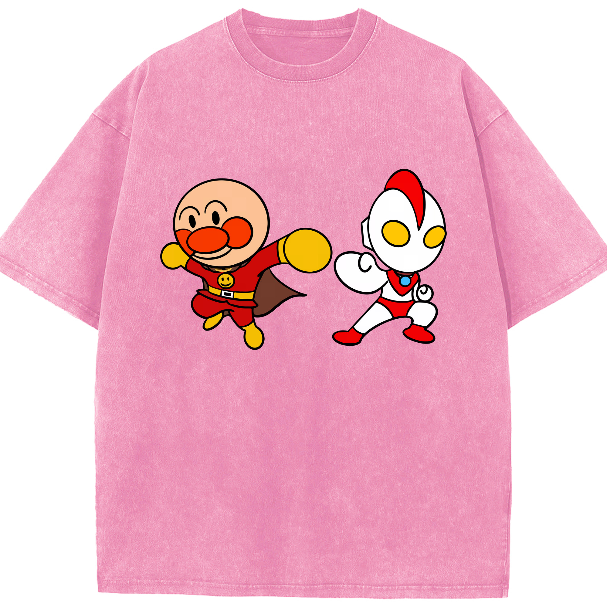 （画像用） アンパンマン Anpanman 綿100% ヴィンテージ風 半袖Tシャツ（フロントプリント）